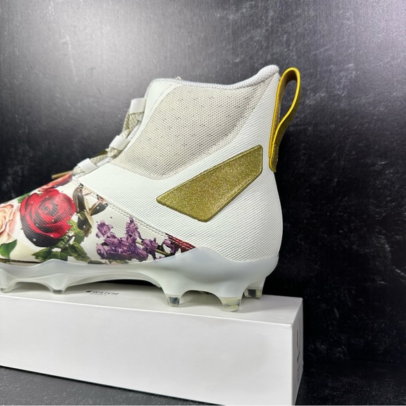 ADIZERO CHAOS SPEED CORONATION OFF WHITE GOLD METALLIC CLOUD MEN FOOTBALL CLEATS - Picture 10 of 10